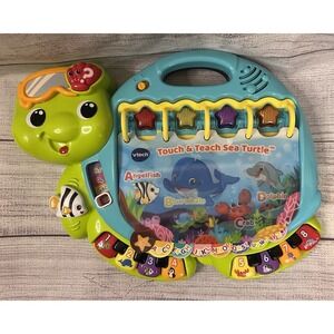 VTech Touch and Teach Sea Turtle Interactive Learning Book Tested And Works